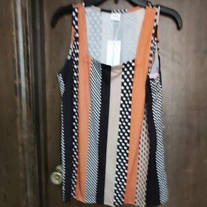 Xleerduo women's sleeveless colorful top nwt